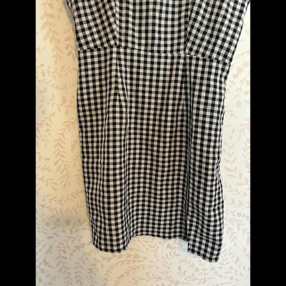 Vintage Style Chic Gingham Checker Dress M - Picture 3 of 5